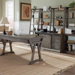 Liberty Furniture Stone Brook 5 Piece Home Office Set In Rustic Saddle -CYMAX Sales 1636473 1 L 1