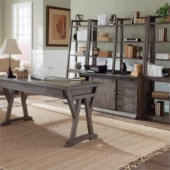 Stone Brook Medium Brown Complete 3 Piece Desk -CYMAX Sales 1636473 1 L