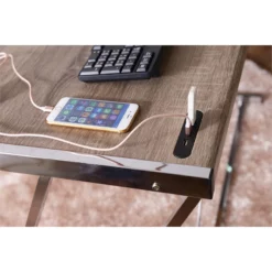ACME Finis Writing Desk With USB Dock In Black And Rose Gold 25 ACME Finis Writing Desk With USB Dock In Black And Rose Gold -CYMAX Sales 1639804 8 L