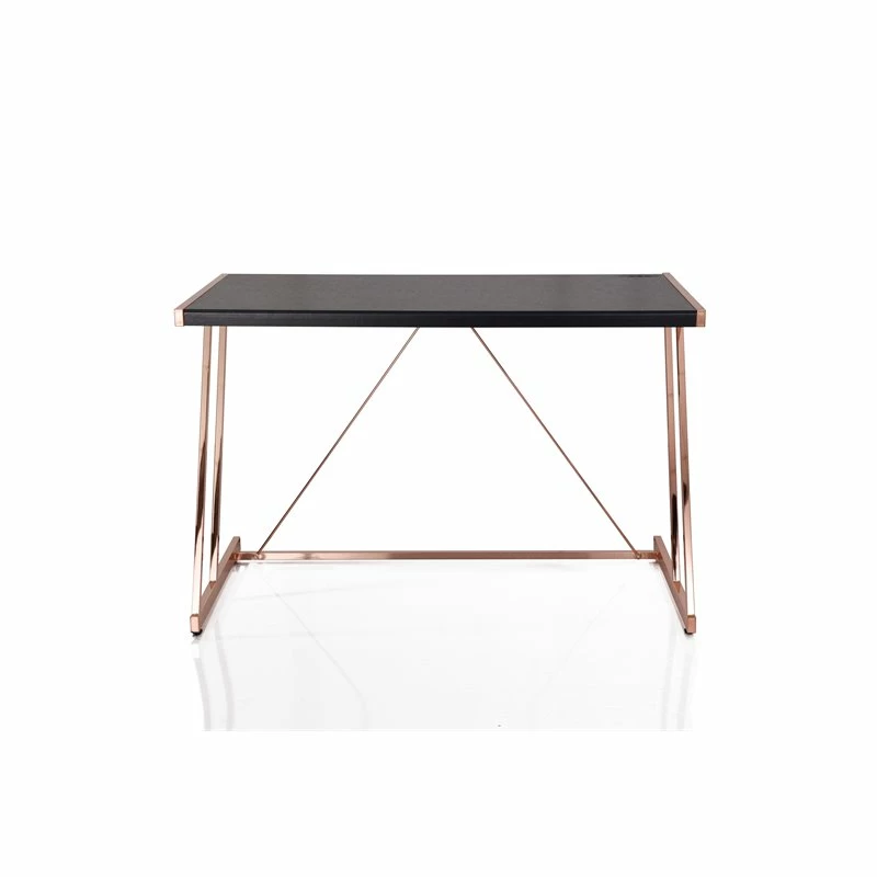 ACME Finis Writing Desk With USB Dock In Black And Rose Gold 6 ACME Finis Writing Desk With USB Dock In Black And Rose Gold - Image 4