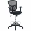 Modway Articulate Modern Mesh Fabric And Steel Drafting Chair In Black -CYMAX Sales 1640840 L