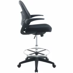 Modway Advance Modern Mesh Fabric And Steel Drafting Chair In Black -CYMAX Sales 1640841 2 L