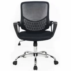 Hodedah Mesh Mid-Back Adjustable Height Office Chair In Blue Fabric -CYMAX Sales 1644078 2 L 1