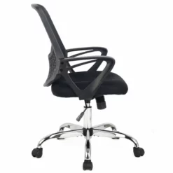 Hodedah Mesh Mid-Back Adjustable Height Office Chair In Blue Fabric -CYMAX Sales 1644078 3 L 1