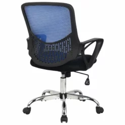 Hodedah Mesh Mid-Back Adjustable Height Office Chair In Black Fabric -CYMAX Sales 1644079 3 L