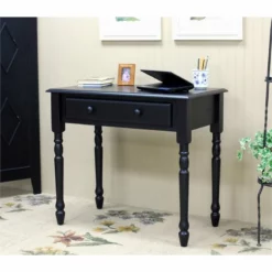 Carolina Classics Finley Writing Desk In Antique Black -CYMAX Sales 1653725 L