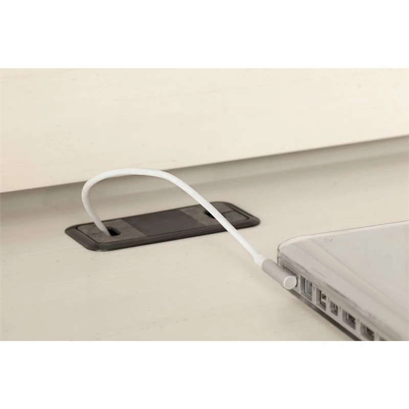 Bush Salinas Mission Desk 4-Piece Engineered Wood Office Suite In Antique White 12 Bush Salinas Mission Desk 4-Piece Engineered Wood Office Suite In Antique White - Image 10