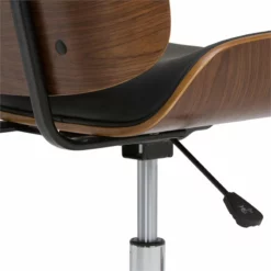 Simpli Home Dax Swivel Adjustable Executive Computer Bentwood Office Chair In Black And Natural -CYMAX Sales 1663791 4 L