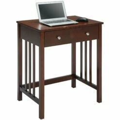 Convenience Concepts Designs2Go Mission Desk In Brown Oak Wood Finish -CYMAX Sales 1663941 3 L