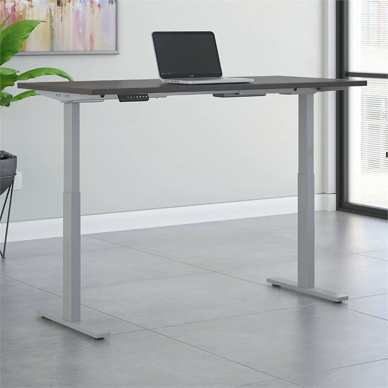 Move 60 Series 60W X 30D Adjustable Desk In Storm Gray - Engineered Wood 10 Move 60 Series 60W X 30D Adjustable Desk In Storm Gray - Engineered Wood - Image 8