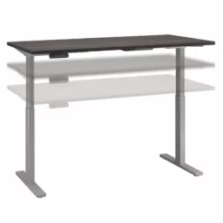 Move 60 Series 60W X 30D Adjustable Desk In Storm Gray - Engineered Wood 30 Move 60 Series 60W X 30D Adjustable Desk In Storm Gray - Engineered Wood -CYMAX Sales 1696981 2 L
