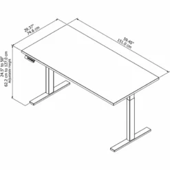 Move 60 Series 60W X 30D Adjustable Desk In Storm Gray - Engineered Wood 33 Move 60 Series 60W X 30D Adjustable Desk In Storm Gray - Engineered Wood -CYMAX Sales 1696981 5 L