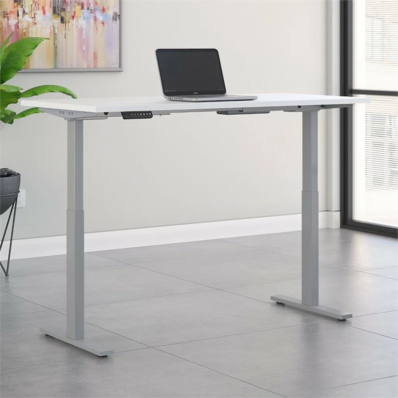 Move 60 Series 60W X 30D Adjustable Desk In Storm Gray - Engineered Wood 4 Move 60 Series 60W X 30D Adjustable Desk In Storm Gray - Engineered Wood - Image 2