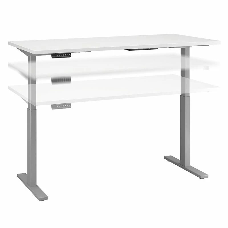 Move 60 Series 60W X 30D Adjustable Desk In Storm Gray - Engineered Wood 5 Move 60 Series 60W X 30D Adjustable Desk In Storm Gray - Engineered Wood - Image 3