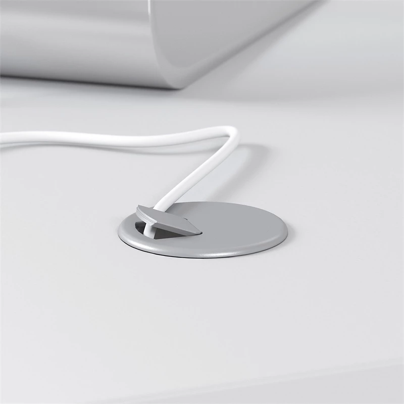 Studio C 72W Bow Front Desk In Storm Gray - Engineered Wood 5 Studio C 72W Bow Front Desk In Storm Gray - Engineered Wood - Image 3