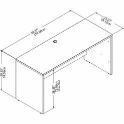 Studio C 60W X 24D Credenza Desk In Platinum Gray - Engineered Wood 36 Studio C 60W X 24D Credenza Desk In Platinum Gray - Engineered Wood -CYMAX Sales 1697024 4 L 1