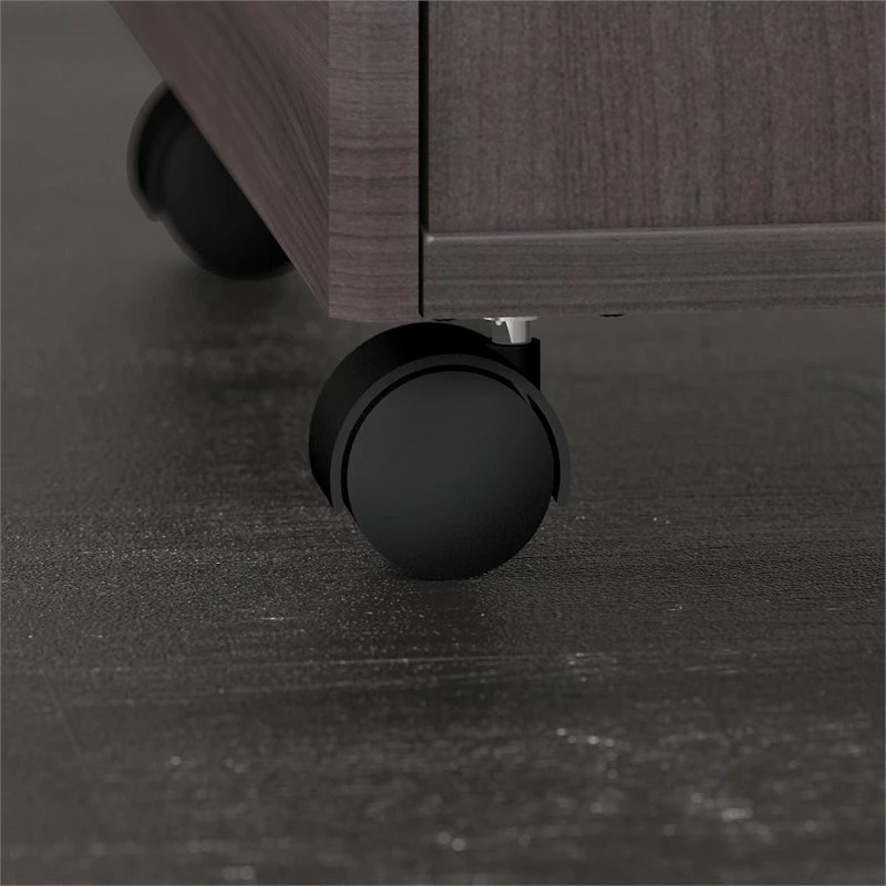 Studio C 72W Bow Front Desk With File Cabinets In Storm Gray - Engineered Wood 16 Studio C 72W Bow Front Desk With File Cabinets In Storm Gray - Engineered Wood - Image 14