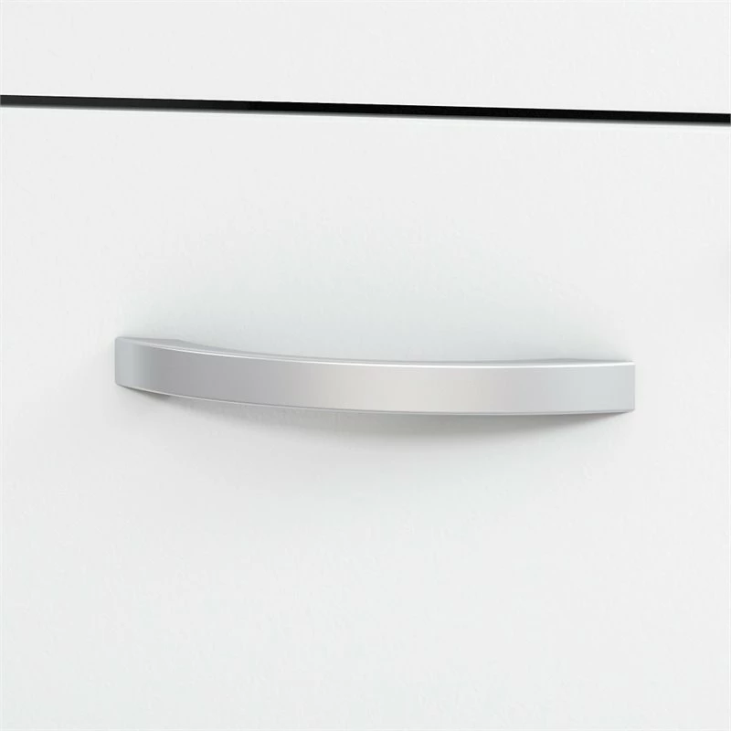 Studio C 72W Bow Front Desk With File Cabinets In Storm Gray - Engineered Wood 5 Studio C 72W Bow Front Desk With File Cabinets In Storm Gray - Engineered Wood - Image 3