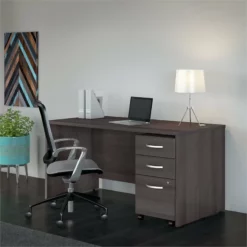 Studio C 60W X 30D Office Desk With Drawers In Black Walnut - Engineered Wood -CYMAX Sales 1697064 2 L