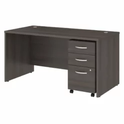 Studio C 60W X 30D Office Desk With Drawers In Black Walnut - Engineered Wood -CYMAX Sales 1697064 L