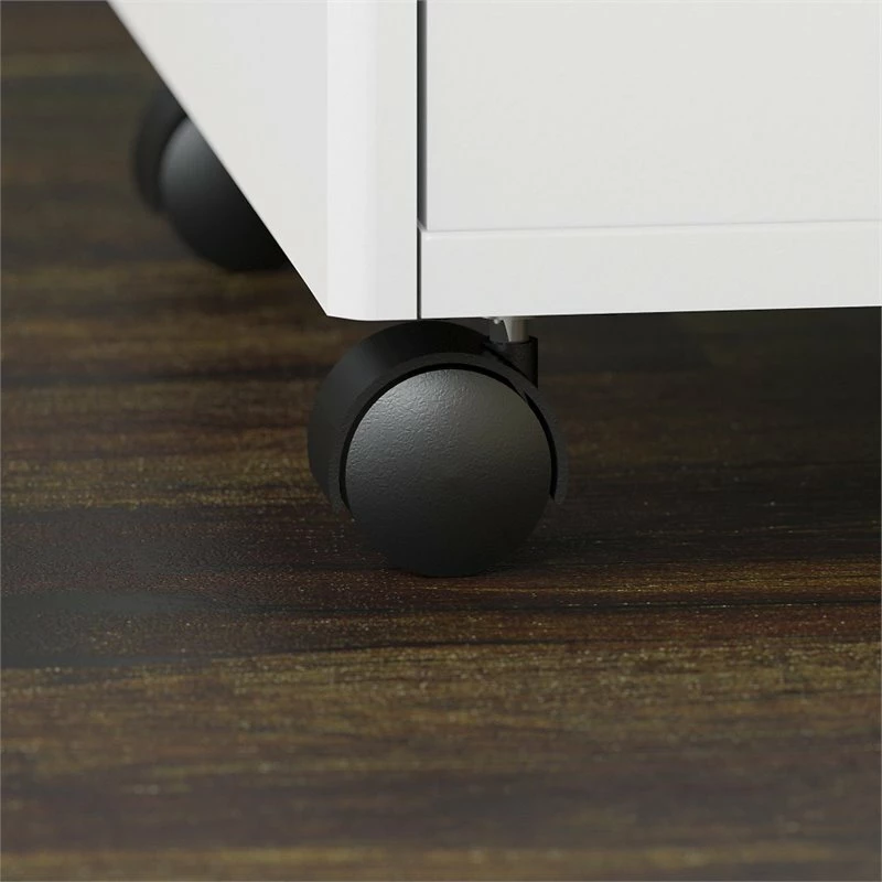 Studio C 60W Adjustable Desk With Credenza And Storage In Gray - Engineered Wood 9 Studio C 60W Adjustable Desk With Credenza And Storage In Gray - Engineered Wood - Image 7