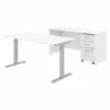 Studio C 60W Adjustable Desk With Credenza And Storage In Gray - Engineered Wood 2 Studio C 60W Adjustable Desk With Credenza And Storage In Gray - Engineered Wood -CYMAX Sales 1697071 L