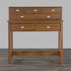 Baxton Studio McKinley Writing Desk In Oak - Engineered Wood -CYMAX Sales 1706910 2 L