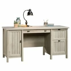 Sauder Costa Engineered Wood Computer Desk In Chalked Chestnut -CYMAX Sales 1711979 11 L