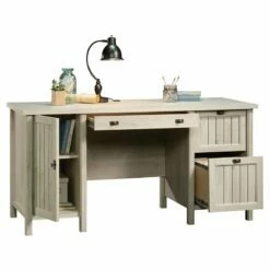 Sauder Costa Engineered Wood Computer Desk In Chalked Chestnut -CYMAX Sales 1711979 12 L