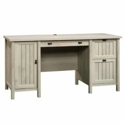 Sauder Costa Engineered Wood Computer Desk In Chalked Chestnut