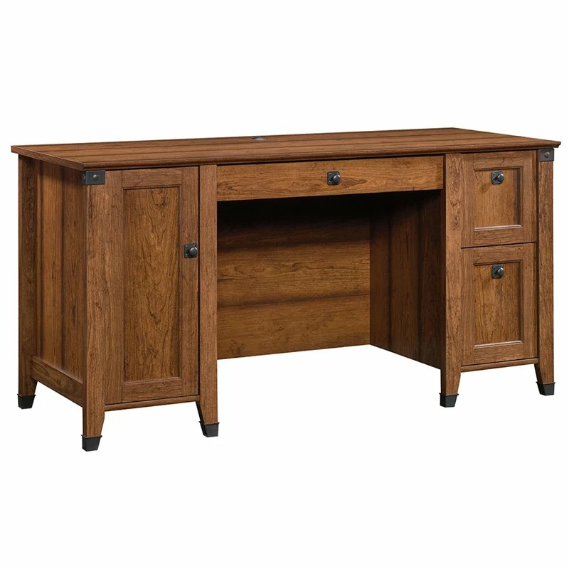 Sauder Carson Forge Engineered Wood Computer Desk In Coffee Oak 21 Sauder Carson Forge Engineered Wood Computer Desk In Coffee Oak - Image 19