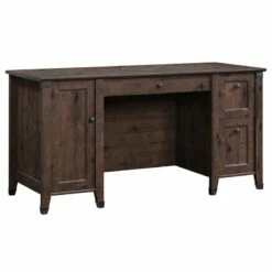 Sauder Carson Forge Engineered Wood Computer Desk In Coffee Oak