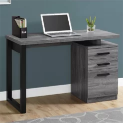 Computer Desk Home Office Laptop Storage Drawers 48"L Work Laminate Grey -CYMAX Sales 1715381 1 L