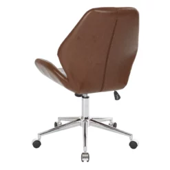 Chatsworth Office Chair In Black Faux Leather With Chrome Base -CYMAX Sales 1717006 1 L