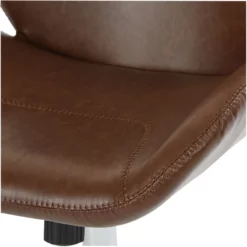Chatsworth Office Chair In Black Faux Leather With Chrome Base -CYMAX Sales 1717006 3 L