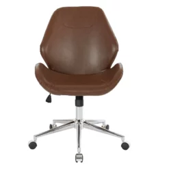 Chatsworth Office Chair In Black Faux Leather With Chrome Base -CYMAX Sales 1717006 4 L