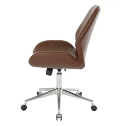 Chatsworth Office Chair In Black Faux Leather With Chrome Base -CYMAX Sales 1717006 5 L