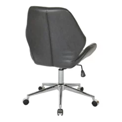 Chatsworth Office Chair In Black Faux Leather With Chrome Base -CYMAX Sales 1717007 2 L