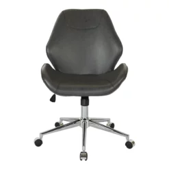 Chatsworth Office Chair In Black Faux Leather With Chrome Base -CYMAX Sales 1717007 4 L