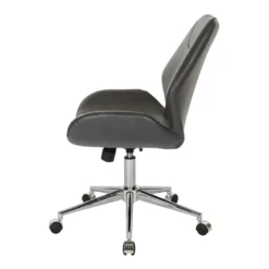 Chatsworth Office Chair In Black Faux Leather With Chrome Base -CYMAX Sales 1717007 6 L