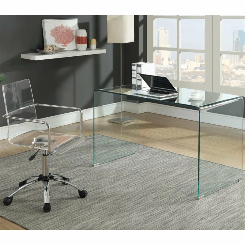 Coaster Amaturo Amaturo Swivel Metal Frame Office Chair In Clear Acrylic Seat 6 Coaster Amaturo Amaturo Swivel Metal Frame Office Chair In Clear Acrylic Seat - Image 4
