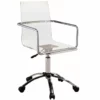 Coaster Amaturo Amaturo Swivel Metal Frame Office Chair In Clear Acrylic Seat