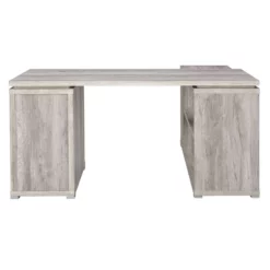 Coaster Yvette Transitional Wood L-Shaped Storage Desk In Gray -CYMAX Sales 1718453 7 L