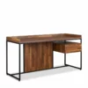 ACME Sara Rectangular 1 Drawer Wooden Desk In Walnut And Sandy Black -CYMAX Sales 1729419 L