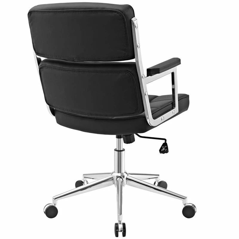 Modway Portray Highback Upholstered Vinyl And Aluminum Office Chair In Brown 14 Modway Portray Highback Upholstered Vinyl And Aluminum Office Chair In Brown - Image 12