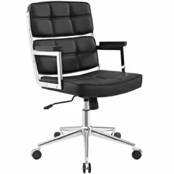 Modway Portray Highback Upholstered Vinyl And Aluminum Office Chair In Brown 26 Modway Portray Highback Upholstered Vinyl And Aluminum Office Chair In Brown -CYMAX Sales 1738876 L