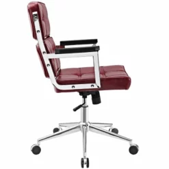 Modway Portray Highback Upholstered Vinyl And Aluminum Office Chair In Brown 33 Modway Portray Highback Upholstered Vinyl And Aluminum Office Chair In Brown -CYMAX Sales 1738878 2 L