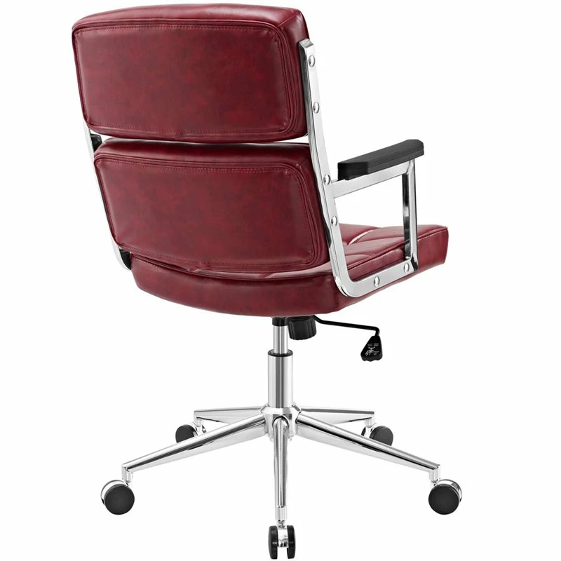 Modway Portray Highback Upholstered Vinyl And Aluminum Office Chair In Brown 17 Modway Portray Highback Upholstered Vinyl And Aluminum Office Chair In Brown - Image 15