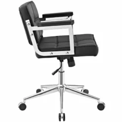 Modway Portray Mid Back Upholstered Vinyl And Aluminum Office Chair In White 24 Modway Portray Mid Back Upholstered Vinyl And Aluminum Office Chair In White -CYMAX Sales 1738880 2 L