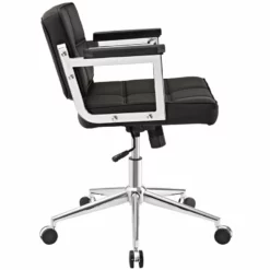 Modway Portray Mid Back Upholstered Vinyl And Aluminum Office Chair In White 32 Modway Portray Mid Back Upholstered Vinyl And Aluminum Office Chair In White -CYMAX Sales 1738881 2 L